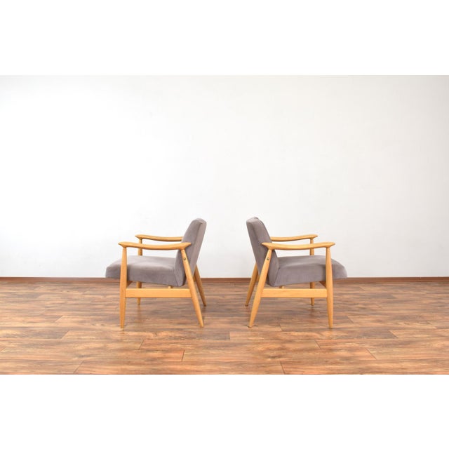 Mid-Century Modern Mid-Century Polish Lounge Chairs from J. Kędziorek, 1960s, Set of 2 For Sale - Image 3 of 15