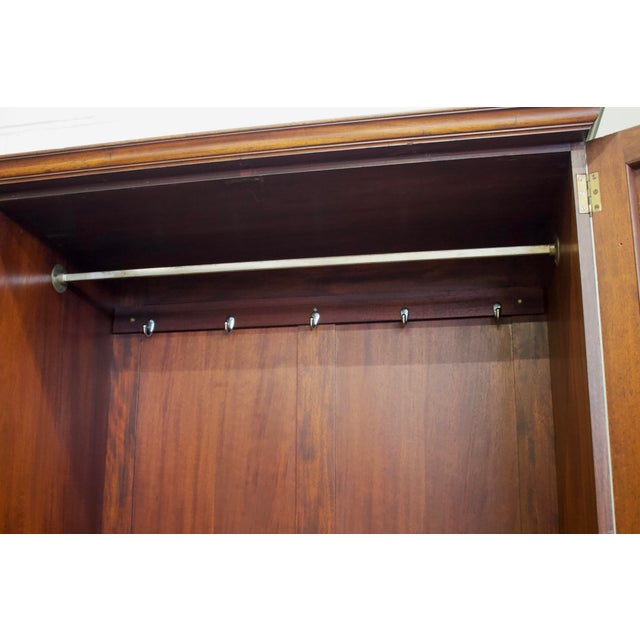 Brown Vintage Art Deco Wardrobe from Heals & Son, 1920s For Sale - Image 8 of 11