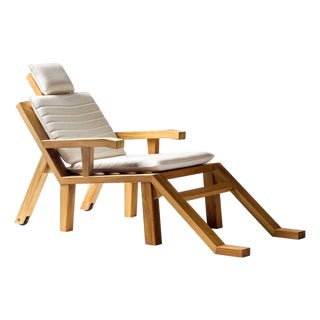 Portlligat Wood Sculpture Sunbed with Cushion by Salvador Dali For Sale