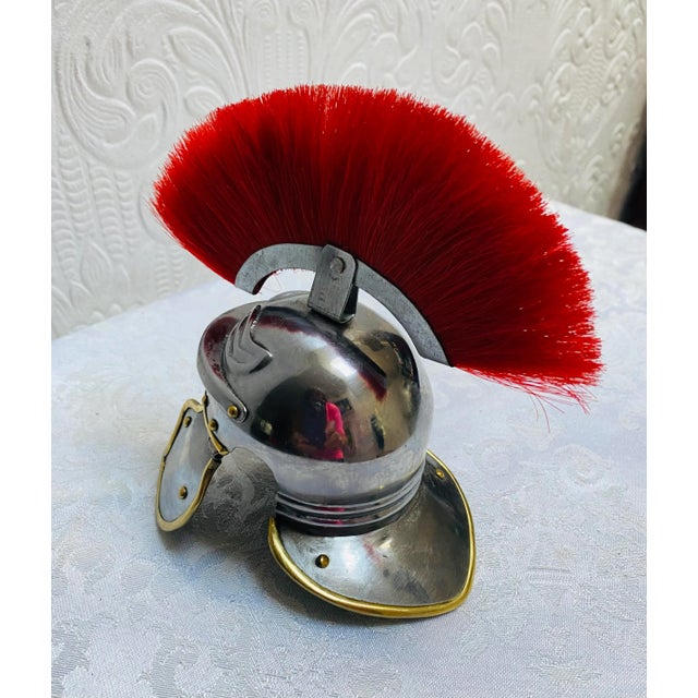 Very unique antique miniature Roman helmet paperweight that has hinged sides. Don’t miss out on this unique piece it may...