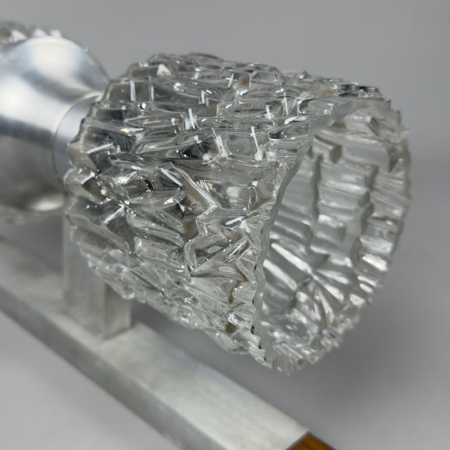Wall Lamp in Aluminum and Crystal, 1970s For Sale - Image 14 of 18