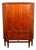 Mid Century Danish Modern Corner Cabinet Unit Teak MCM Denmark Large 3 Drawers For Sale