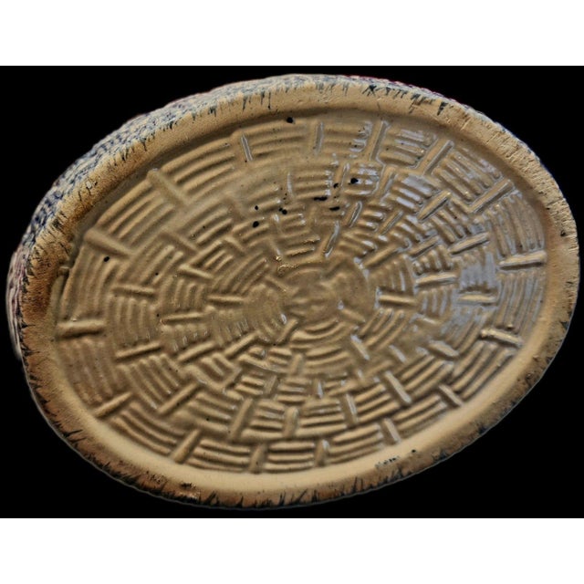 Ceramic 1980s Ceramic Spongeware Duck on Basket Casserole Dish 10"x6"7" For Sale - Image 7 of 7