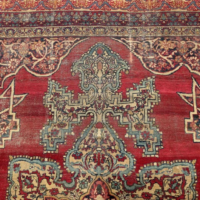 Middle Eastern Kerman Laver Rug For Sale - Image 5 of 10