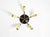 Black Mid-Century Modern 5-Arm Sputnik Ceiling Lamp, 1950s For Sale - Image 8 of 18