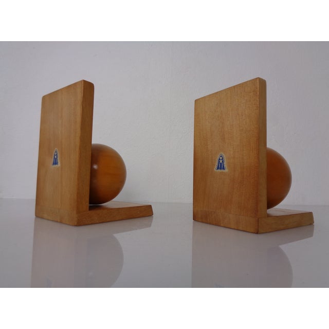 Wooden Bookends by VEB Naumburg, East Germany, 1960s, Set of 2 For Sale - Image 12 of 17