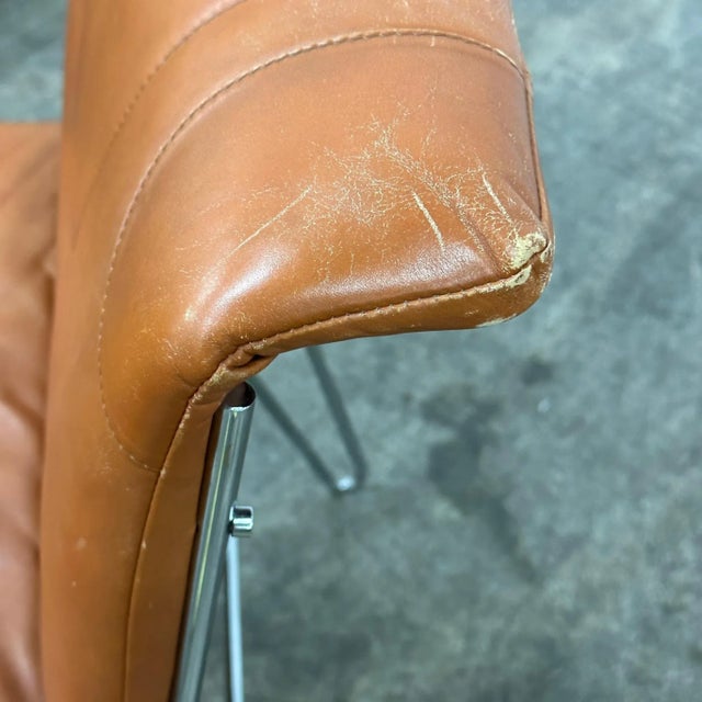 Pace Collection 1970s Leather Side Chairs by Guido Faleschini for Pace Collection - Set of 2 For Sale - Image 4 of 7