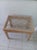 Bamboo Rattan Accent table glass top beige Style: Coastal Color: Beige Dimensions: 28" W x 23" H x 20" D