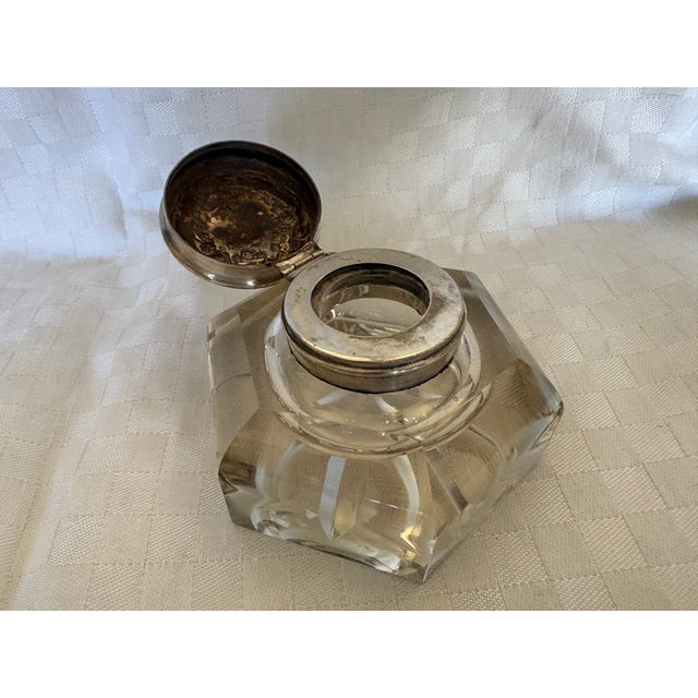 Metal Late 19th Century Sterling Silver Topped Inkwell For Sale - Image 7 of 10