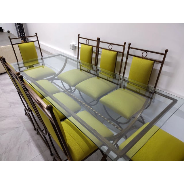 Metal 1990s Contemporary Dining Set of 10 For Sale - Image 7 of 13