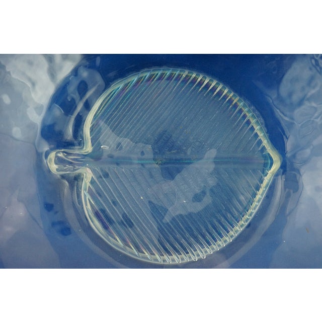 Vintage Centerpiece Emptier in Iridescent Murano Glass with Leaf by Alfredo Barbini, 1950s For Sale - Image 16 of 18