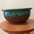 Vintage Large and Heavy Copper Green With Drip Glaze Ceramic Low Bowl Planter For Sale - Image 12 of 12