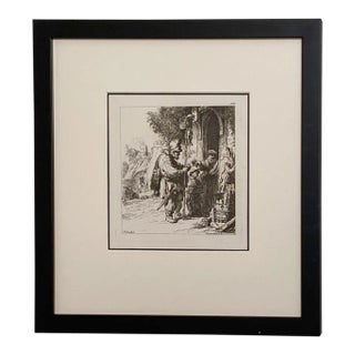 Late 18th Century Rembrandt Etching #6, by Francesco Novelli For Sale