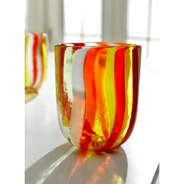 Fabulous set of handmade glasses as a master of Murano with filigrane of the Effestre di Murano. They are ideal for an...