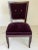 Wood Mid 20th Century French Moderne Dining Chairs in Aubergine Mohair- Set of 8 For Sale - Image 7 of 16