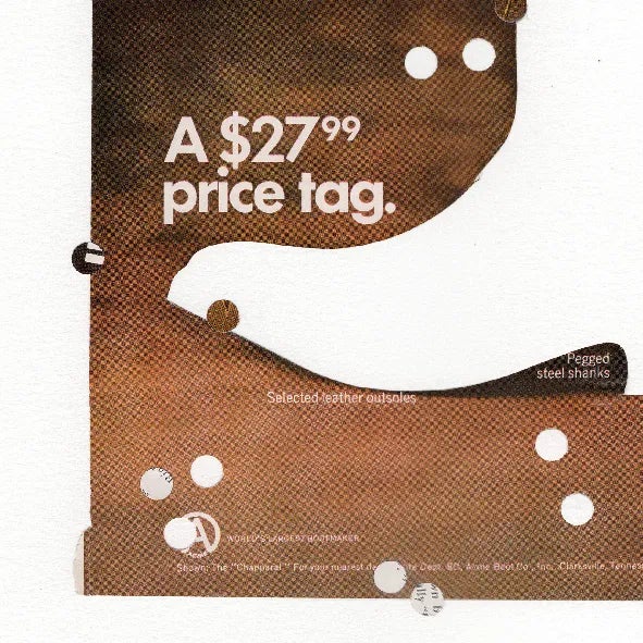 AD 10, 2025 Vintage advertisement on watercolor paper 14 x 11 inches From the series 'ADs', these are original collage...