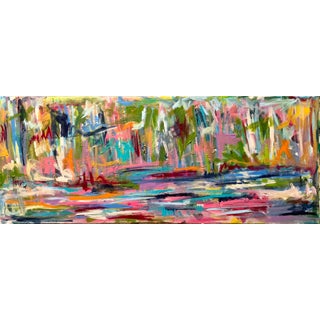 "In My Solitude" Contemporary Colorful Abstract Acrylic Painting by Ebony Boyd For Sale