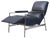 Blue Leather Lounge Chair from Verzelloni, 1990s For Sale