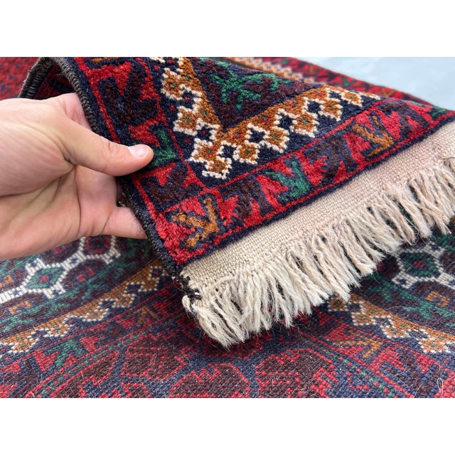 Vintage Afghan Dokhtar Qazi Boteh Runner - 6'3" X 2'8" For Sale - Image 11 of 12