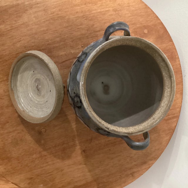 Ceramic Vintage Studio Art Pottery Wheel-Thrown Glazed Casserole Dish/Tureen Signed by Artist For Sale - Image 7 of 12