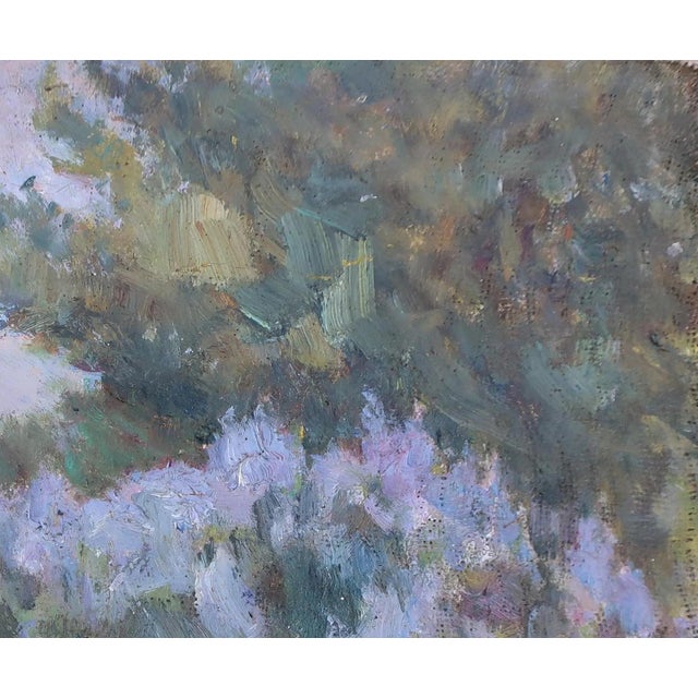 Realism Original Impressionism Oil Painting: Forest Landscape, Ukrainian Art (1960s) 29-35 For Sale - Image 3 of 6