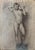 Carl H. Berberich, Male Nude with Box on Shoulder, Pencil on Paper, in Very Good conditions. Designed 1890 to 1919 This...