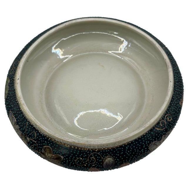 Vintage Royal Satsuma Large Round Lidded Dresser Dish For Sale In Birmingham - Image 6 of 12