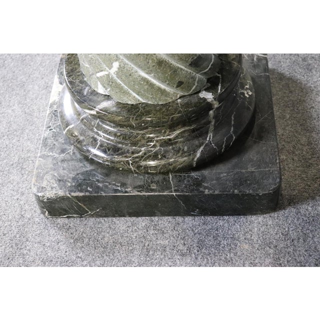 Stone 20th C Sprindrel Neoclassical Column Style Marble Pedestal For Sale - Image 7 of 10