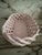 Beautiful vintage baby pink Italian weaved ceramic basket/bread basket.