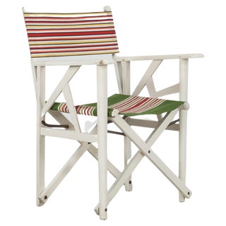 Folding Director's Chair with Original Cover, Italy, 1970s For Sale