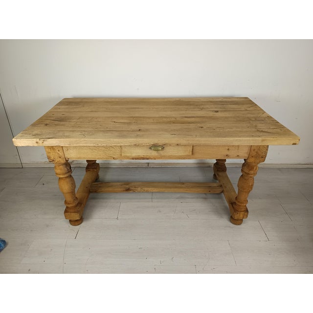 Farmhouse Table in Oak For Sale - Image 5 of 18