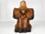 Late 20th Century Vintage Carved Solid Wood Sitting Happy Trunk Up Elephant Model Figurine For Sale - Image 5 of 10