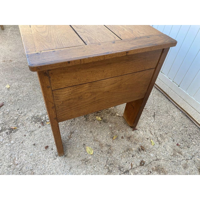 Antique Oak Trunk, 19th Century For Sale - Image 9 of 18