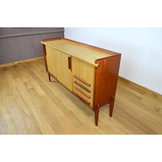 Mid-Century Modern Vintage Compass Leg Sideboard Eros Edition by Gustave Gautier, 1950 For Sale - Image 3 of 13