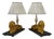 Gilt Bronze Lion Table Lamps attributed to Henri Picard, Paris, 1860s, Set of 2 For Sale