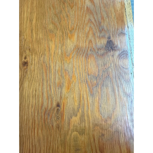 Double-Wide Golden Oak Wood Bookcase For Sale - Image 11 of 12
