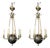 Empire Chandeliers in Sheet Metal, Bronze and Brass, 19th Century, Set of 2 For Sale