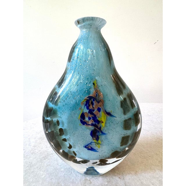 Contemporary Murano Art Glass Vase Signed by Artist For Sale - Image 3 of 4