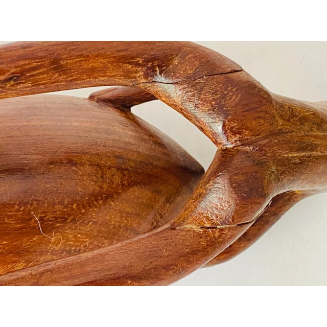 Vide Poche Sculpture in Wood Animals Holding Bowl, 1960s For Sale - Image 4 of 12