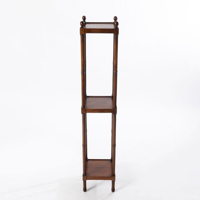 Vintage Brandt Cherry Faux Bamboo 3 Tier Etargere For Sale - Image 6 of 12