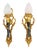 Antique Rococo Revival Ormolu and Glass Wall Lights, 1890s, Set of 2 For Sale