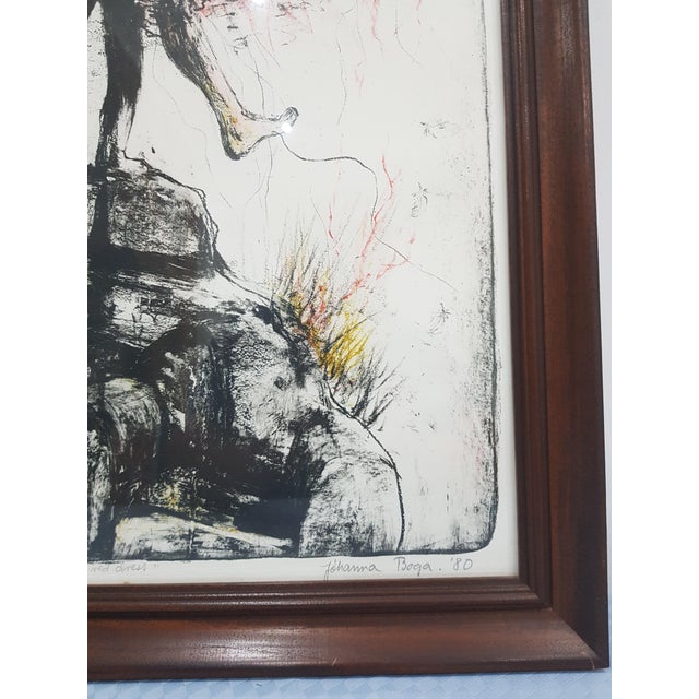 Johanna Bogadottir, In the Red Dress, 1980s, Lithograph For Sale - Image 7 of 10