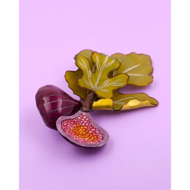 Contemporary FIG, Brooch, Purple For Sale - Image 3 of 4