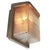 Vintage French Industrial Beige and Brown Aluminium and Pressed Glass Wall Light from Holophane For Sale - Image 6 of 9