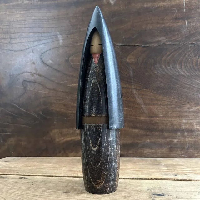 Fuyu No Shojo Winter Girl Sosaku Kokeshi by Shozan Shido, 1960s For Sale - Image 12 of 12