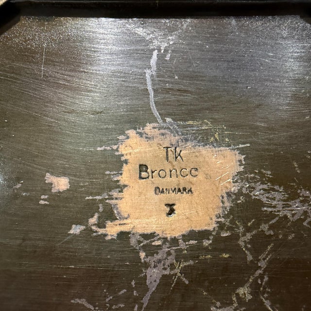 T K Bronze Denmark Bronze Cigarette Box Art Deco or Art Nouveau Verdigris For Sale - Image 10 of 11