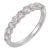 Vintage Diamond 18k White Gold Half Eternity Band, Size 7 For Sale