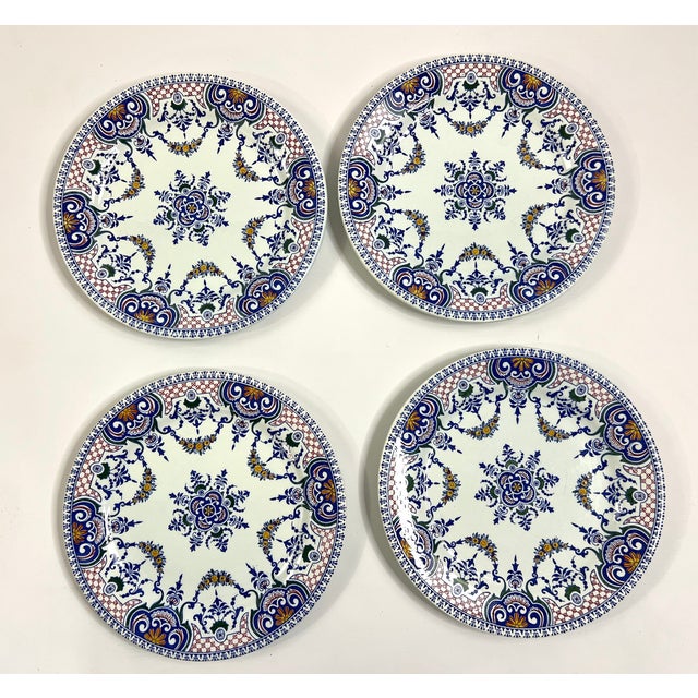 2000 - 2009 Flat Plates in Fine Earthenware by Gien, 2001, Set of 10 For Sale - Image 5 of 9