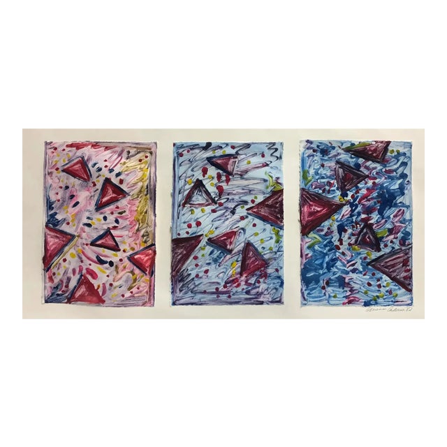 1982 Adrienne Anderson Monotype Triptych For Sale