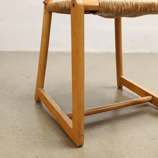 Wood Vintage Chairs in Beech Wood & Vienna Straw Seat, 1980s For Sale - Image 7 of 11